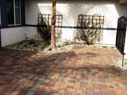 After- Entry paver courtyard